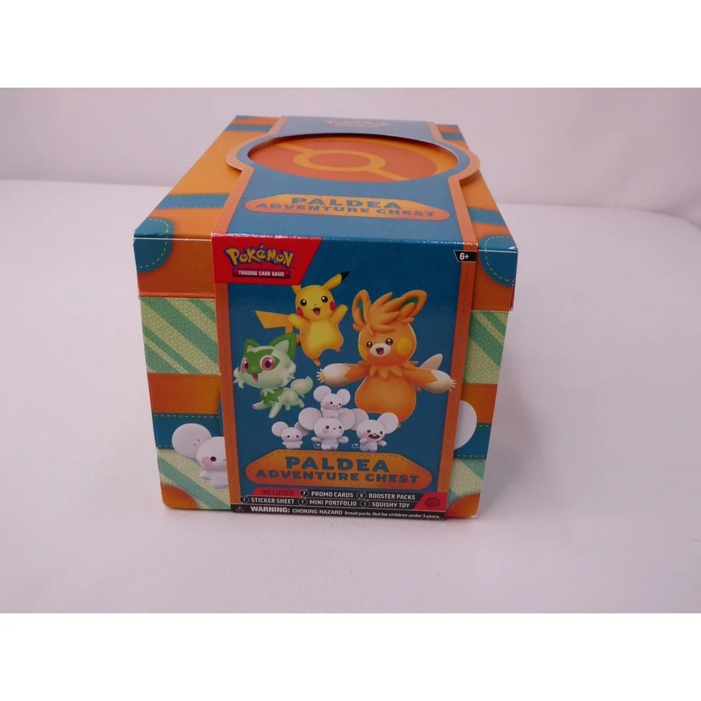 Pokemon Paldea Adventure Chest w/ Box of Cards/Sticker Sheet/Mini Portfolio Only